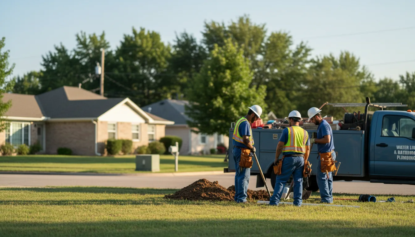 Residential water line and bathroom plumbing service in Woodside, DE